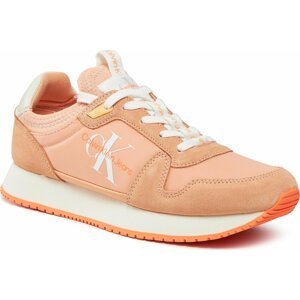 Sneakersy Calvin Klein Jeans Runner Sock Laceup Ny-Lth Wn YW0YW00840 Apricot Ice/Bright White 0JL