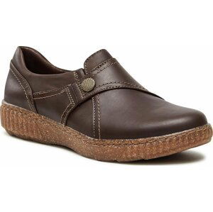 Polobotky Clarks Caroline Pearl 261694884 Dark Brwon Lea