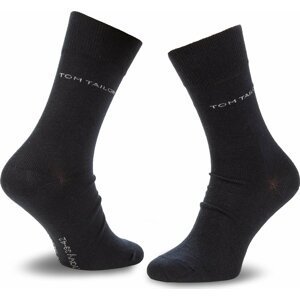 Sada 2 párů pánských vysokých ponožek Tom Tailor 9002 Dark Navy 545