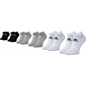 Sada 6 párů dámských nízkých ponožek adidas Cush Low 6Pp DZ9380 Mgreyh/Mgreyh/White