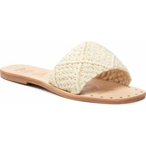 Nazouváky Manebi Leather Sandals S 6.9 Y0 Cream Cotton Crochet