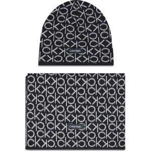 Sada čepice a šál Calvin Klein New Monogram Beanie + Scarf K60K608787 BAX