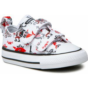 Plátěnky Converse Ctas 2v Ox 772875C White/University Red/Black