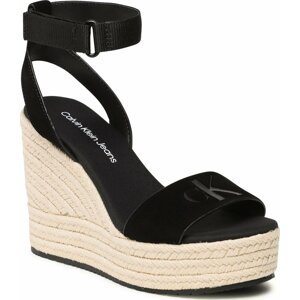 Espadrilky Calvin Klein Jeans Wedge Sandal Su Con YW0YW01026 Black BDS