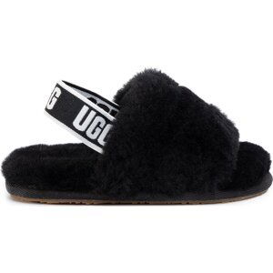 Bačkory Ugg T Fluff Yeah Slide 1098579T Blk