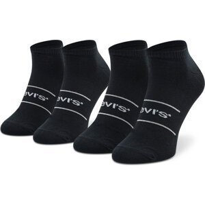 Sada 2 párů nízkých ponožek unisex Levi's® 701203953 Black