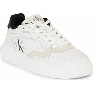 Sneakersy Calvin Klein Jeans Chunky Cupsole Coui Lth Mix YW0YW01171 Bright White/Creamy White/Black 01S