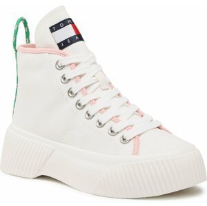 Sneakersy Tommy Jeans Vulc Plat Canvas Mc EN0EN02091 Ecru YBL