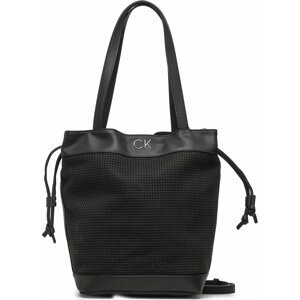 Kabelka Calvin Klein Re-Lock Drawstring Bag Perf K60K610635 Ck Black BAX