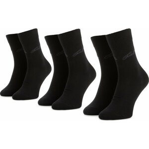 Sada 3 párů dámských vysokých ponožek Tom Tailor 9703 Black 610