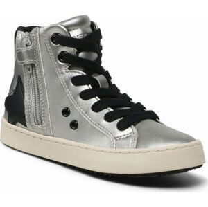 Sneakersy Geox J Kalispera Girl J044GA 000NF C1363 S Dk Silver/Black