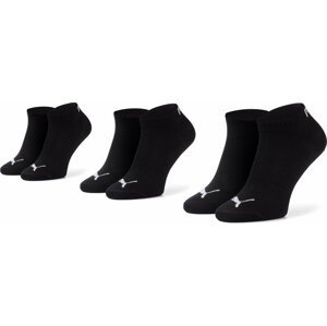 Sada 3 párů dětských nízkých ponožek Puma 907375 Black