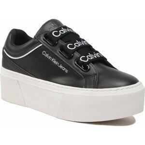 Sneakersy Calvin Klein Jeans Flatform+ Low Branded Laces YW0YW00868 Black/White 0GJ