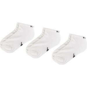 Sada 3 párů nízkých ponožek unisex Kappa 704275 White 001