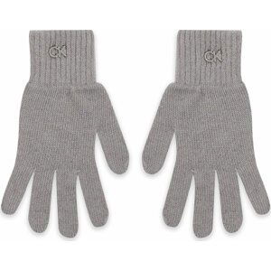 Dámské rukavice Calvin Klein Re-Lock Knit Gloves K60K611164 Mid Grey Heather P4A