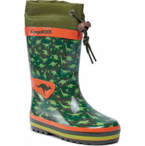 Holínky KangaRoos K-Rain 18244-000-8062 Military Green/Dino