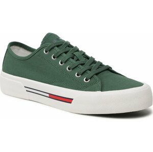 Tenisky Tommy Jeans Canvas Sneaker EM0EM01299 Urban Green MBG