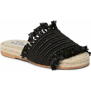 Espadrilky Manebi Fringed Knots Raffia Jute Sandals V 3.1 Y0 Black