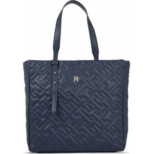 Kabelka Tommy Hilfiger Th Soft Tote Mono AW0AW15583 Space Blue DW6