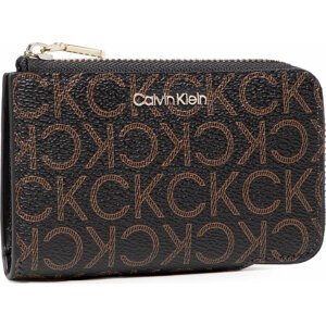 Pouzdro na kreditní karty Calvin Klein Ck Must Z/A Sm W/Cardslot Mono K60K609436 Brown Mono 0HD
