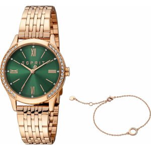 Hodinky Esprit ES1L345M0085 Rose Gold/Green