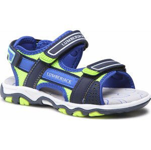 Boty Lumberjack SANDAL 2 BANDS ROYAL BLUE/ACID GREEN