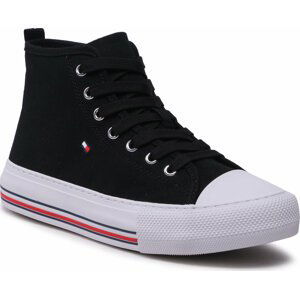 Plátěnky Tommy Hilfiger High Top Lace-Up T3A9-32679-0890 S Černá