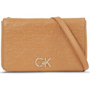 Kabelka Calvin Klein Re-Lock Double Gusett Xbody-Emb K60K611532 Brown Sugar GA5