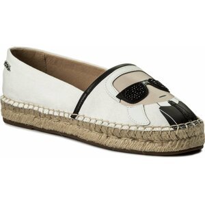 Espadrilky KARL LAGERFELD KL80111 White Lthr/Textile