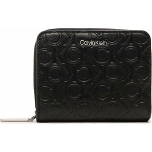Malá dámská peněženka Calvin Klein Ck Must Wallet W/Flap Md-Emb Mn K60K610950 BAX