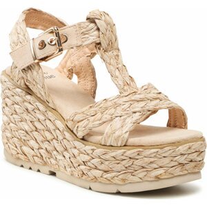 Espadrilky Alma Blue V23BL4031 Rafia Sand