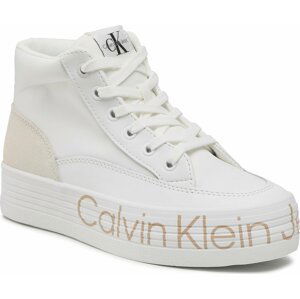 Sneakersy Calvin Klein Jeans Vulc Flatf Mid Wrap Around Logo YW0YW00865 White YBR