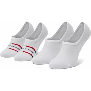 Sada 2 párů pánských ponožek Tommy Hilfiger 100002213 White 001
