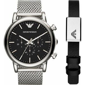 Hodinky Emporio Armani AR80062SET Silver/Black