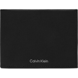 Velká pánská peněženka Calvin Klein Ck Must Trifold 10Cc W/Coin K50K511380 Černá