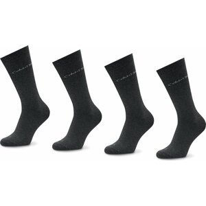 Sada 4 párů pánských vysokých ponožek Calvin Klein 701219835 Black Combo 001
