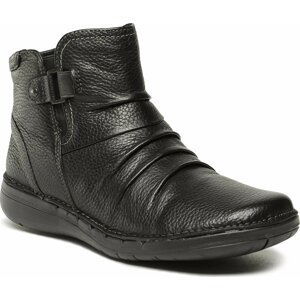 Polokozačky Clarks Un Loop Top 261686734 Black Leather