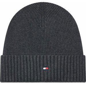 Čepice Tommy Hilfiger Essential Flag Beanie AM0AM10337 Šedá