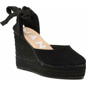 Espadrilky Manebi Wedge Espadrilles R 2.2 WV Black On Tone