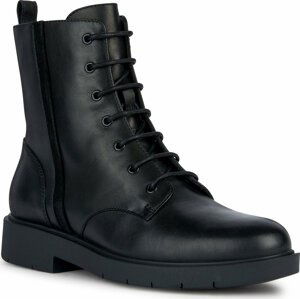 Kozačky ve vojenském stylu Geox D Spherica Ec1 D36QRA 04322 C9999 Black