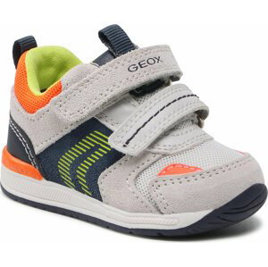 Sneakersy Geox B Rishon B. B B150RB 02214 C1382 Lt Grey/Fluo Orange
