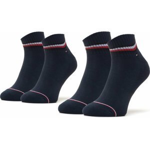 Sada 2 párů pánských nízkých ponožek Tommy Hilfiger 100001094 Dark Navy 039