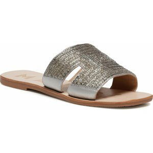 Nazouváky Manebi Leather Sandals S 4.1 Y0 Silver H Glass