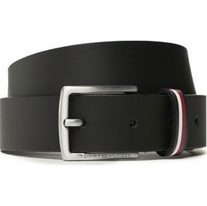 Dětský pásek Tommy Hilfiger Leather Belt AU0AU01677 Černá