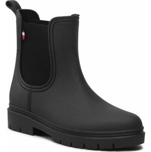 Holínky Tommy Hilfiger Matt Ankle Rainboot With Elastic FW0FW06897 Black BDS