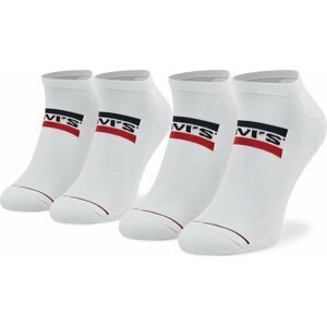 Sada 2 párů nízkých ponožek unisex Levi's® 701219507 White