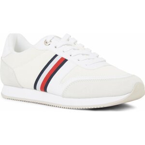 Sneakersy Tommy Hilfiger Essential Stripes Runner FW0FW07450 White YBS