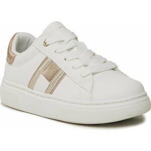 Sneakersy Tommy Hilfiger Flag Low Cut Lace-Up Sneaker T3A9-32703-1355 M White/Platinum X048