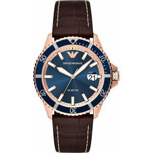 Hodinky Emporio Armani Diver AR11556 Navy/Brown