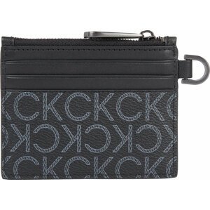 Pouzdro na kreditní karty Calvin Klein Subtle Mono 6Cc Holder W/Zip K50K509236 Black Classic Mono 01H